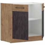 Comprar Rock - mueble bajo - 80 cm - roble lancelot y gris matera - cook