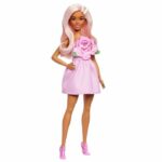 Comprar Barbie - muñeca barbie fashionistas con vestido rosa sin tirantes y accesorios - barbie - hyt94