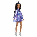 Comprar Barbie - muñeca de lujo - top y falda azul metalizado - morena - barbie - jfp42