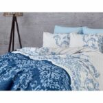 Comprar Juego de cama - 1 funda nórdica 220x240 cm + 2 fundas de almohada 60x60 cm - 100% algodón reforzado - azul