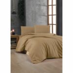 Comprar Juego de cama - 1 funda nórdica 220x240 cm + 2 fundas de almohada 60x60 cm - 100% algodón reforzado - marrón