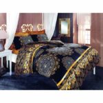 Comprar Juego de cama - 1 funda nórdica 220x240 cm + 2 fundas de almohada 60x60 cm - 100% algodón reforzado - negro