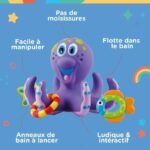 Comprar Juguete de baño - nuby - pulpo interactivo flotante - anillos de baño - morado