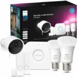 Comprar Kit de inicio - philips hue - seguro - incluye: 1 cámara con cable + 2 sensores de contacto + 2 bombillas conectadas + 1 puente