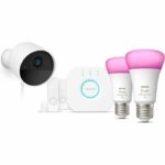 Comprar Kit de inicio - philips hue - seguro - incluye: 1 cámara con cable + 2 sensores de contacto + 2 bombillas conectadas + 1 puente
