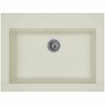 Comprar Stradour fregadero de cocina empotrado 1 recipiente sin escurridor hexo - resina - 66 x 50 cm - blanco