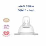 Comprar Tetina anatómica mam - velocidad de flujo 1 lenta - silicona - juego de 2 - transparente