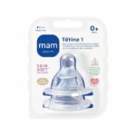 Comprar Tetina anatómica mam - velocidad de flujo 1 lenta - silicona - juego de 2 - transparente