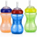 Comprar Vasos antiderrames nuby (paquete de 3) con pajitas flexibles - unisex