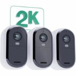 Comprar Cámara de seguridad conectada arlo essential2 - pack de 3 - resolución 2k - visión nocturna a color