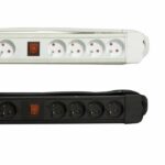 Comprar Chacon bloque de enchufes múltiples 8 enchufes 16a con 2 interruptores negros