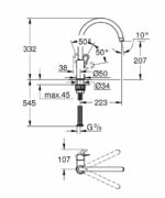 Comprar Grohe mezclador monomando de lavabo bauloop 31368001