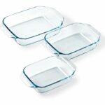 Comprar Juego de 3 fuentes para horno - pyrex - vidrio - rectangular - irresistible - 20-25-28 cm