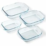 Comprar Juego de 4 fuentes para horno - pyrex - vidrio - rectangular - 27/31/35/39 cm