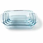 Comprar Juego de 4 fuentes para horno - pyrex - vidrio - rectangular - 27/31/35/39 cm