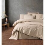 Comprar Juego de cama - 1 funda nórdica 220x240 cm + 2 fundas de almohada 60x60 cm - 100% algodón - beige