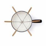 6l - 6 personas - hierro fundido esmaltado - 6 tenedores - caquelon apto para todo tipo de fuegos