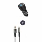 Comprar Pack cargador + cable - thomson - cargador de coche 60 w - cable usb-a a c 3a - longitud 1