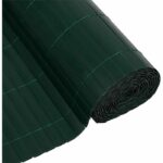 Comprar Pantalla de caña de pvc de doble cara - nature - 1 x 3 m - 1600 g/m² - opaco 4/5 - anti-uv - verde