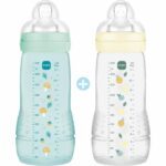 Comprar Set de 2 biberones - mam baby - easy active - +6 meses - 330 ml - tetina x flow - hielo + perla