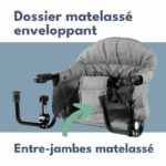 Comprar Asiento elevador para mesa bambisol - respaldo confort - funda desenfundable y lavable a máquina - fijación multipunto