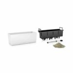 Comprar Jardinera - lechuza uk - balconera color 50 - pizarra - rectangular - con reserva de agua