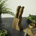 2 mm - madera de acacia - 3 remaches