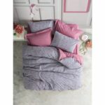 Comprar Juego de cama - 1 funda nórdica 220x240 cm + 2 fundas de almohada 60x60 cm - 100% algodón - rosa