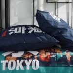 Comprar Juego de cama - hoy - java - 2 personas - 240x220 cm - algodón - estampado tokio - turquesa