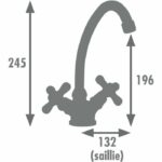 Comprar Mezclador de lavabo - edouard rousseau - retrosol - base Ø 52 mm - caño giratorio alto - bronce viejo