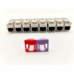 Comprar Pack de 8 conectores rj45 cat.6a keystone - lineal - prc624ak8 - 2 con placas frontales de colores