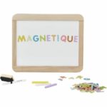 Comprar Pizarra escolar de madera - jeujura - magnética de doble cara: tiza y rotulador borrable