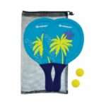 Comprar Raquetas de beachball - schildkrot - neopreno amarillo/azul con estampado verde - 2 pelotas Ø40mm - bolsa de malla resellable