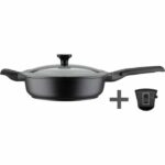Comprar Sartén easy click de aluminio y plástico de 28 cm con tapa de cristal - gsw - 167833 - negra