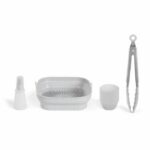 Comprar Set de 4 accesorios para freidora sin aceite - livoo - men428 - 1 molde plegable 2 en 1 - 1 juego de 12 moldes - 1 cepillo - 1 pinza