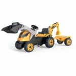 Comprar Smoby pedal tractor max builder + trailer + pelleter + shovel - orange