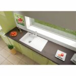 Comprar Stradour fregadero de cocina empotrado 1 bandeja + 1 escurridor arena - resina - 86 x 50 cm - blanco