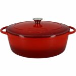 Comprar Cacerola - menastyl - 6020103 - ovalada - hierro fundido esmaltado - roja - 9 litros