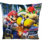 Comprar Cojín de doble cara - cuadrado - mario bros - mario vs bowser - microfibra - 40 x 40 cm