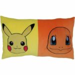 Comprar Cojín de doble cara - cuadrado - pokemon - pikachu y starter - microfibra - 60 x 40 cm
