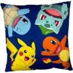 Comprar Cojín de doble cara - cuadrado - pokemon - poké-ball y starter - microfibra - 40 x 40 cm