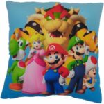 Comprar Cojín doble cara - cuadrado - mario bros - mario y sus amigos - microfibra - 40 x 40 cm