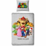 Comprar Juego de cama - mario bros - super mario y sus amigos - microfibra - 1 funda nórdica 140 x 200 cm + 1 funda de almohada 63 x 63 cm