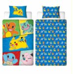 Comprar Juego de cama - pokemon - pikachu y starter 1g v - microfibra - 1 funda nórdica 140 x 200 cm + 1 funda de almohada 63 x 63 cm