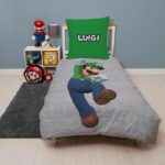 Comprar Juego de cama reversible - mario bros - mario y luigi - microfibra - 1 funda nórdica 140 x 200 cm + 1 funda de almohada 63 x 63 cm