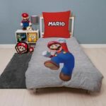 Comprar Juego de cama reversible - mario bros - mario y luigi - microfibra - 1 funda nórdica 140 x 200 cm + 1 funda de almohada 63 x 63 cm