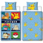 Comprar Juego de cama reversible - pokemon - batalla - microfibra - 1 funda nórdica 140 x 200 cm + 1 funda de almohada 63 x 63 cm