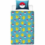 Comprar Juego de cama reversible - pokemon - pikachu laser - microfibra - 1 funda nórdica 140 x 200 cm + 1 funda de almohada 63 x 63 cm
