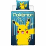 Comprar Juego de cama reversible - pokemon - pikachu laser - microfibra - 1 funda nórdica 140 x 200 cm + 1 funda de almohada 63 x 63 cm
