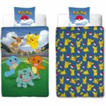 Comprar Juego de cama reversible - pokemon - pikachu y sus amigos en la arena - microfibra - 140 x 200 cm + 1 funda de almohada 63 x 63 cm